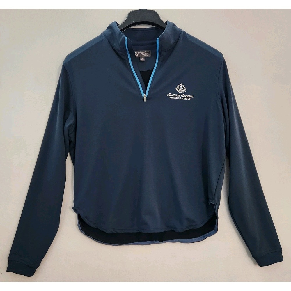 Peter Millar Augusta National Womens Amateur Pullover Size Medium Blue 1/4 Zip